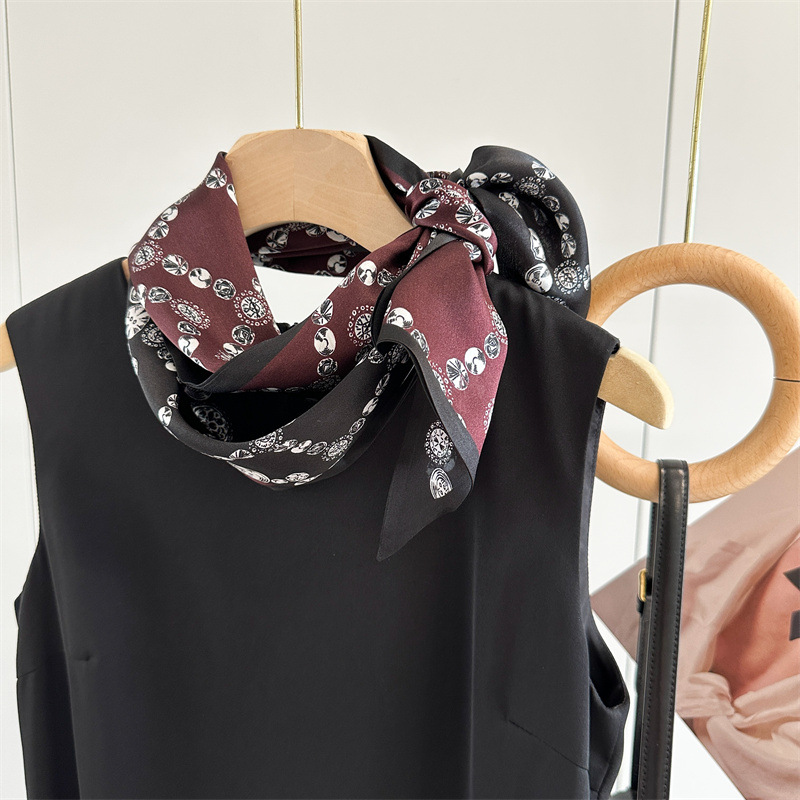 Women'S Fashion Layering - Jewelry Print 100% Silk Neck Head