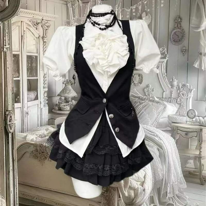 Puff Sleeve Blouse - Y2k Aesthetic Lolita Style Sweet 3