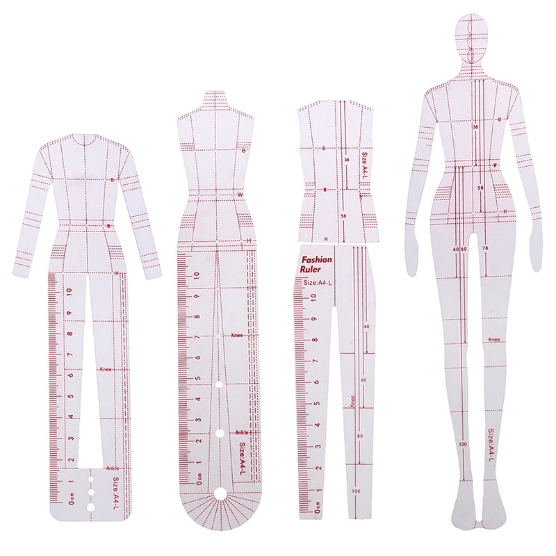 Women Fashion Figure Template - 1 Set Women Fashion Drawing Ruler