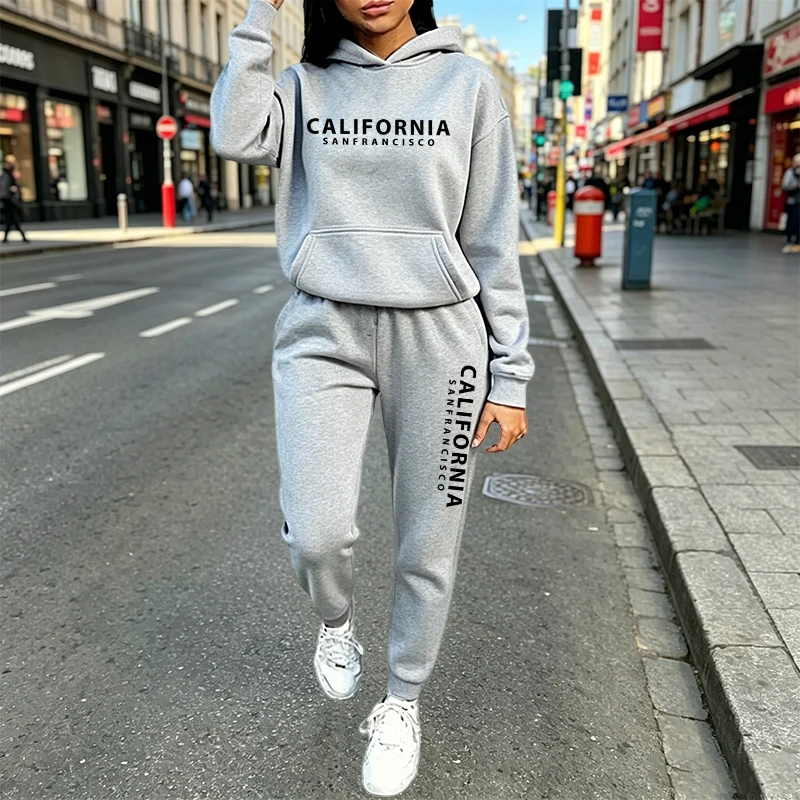 Women'S Fashion Middle Ages - Urban Casual Fashion Hoodie Jogger Suit