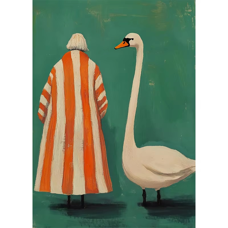 Women'S Fashion Of The 60S - Oil Painting Retro Abstract 60s Fashion