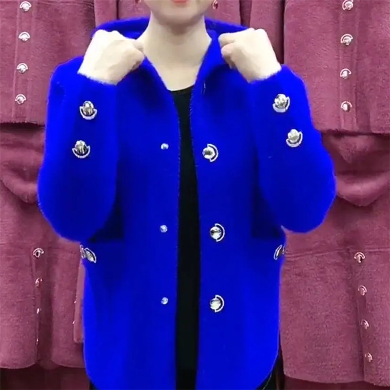 Velvet Blazer Women - NEW Middle Aged Elderly Mother Imitation