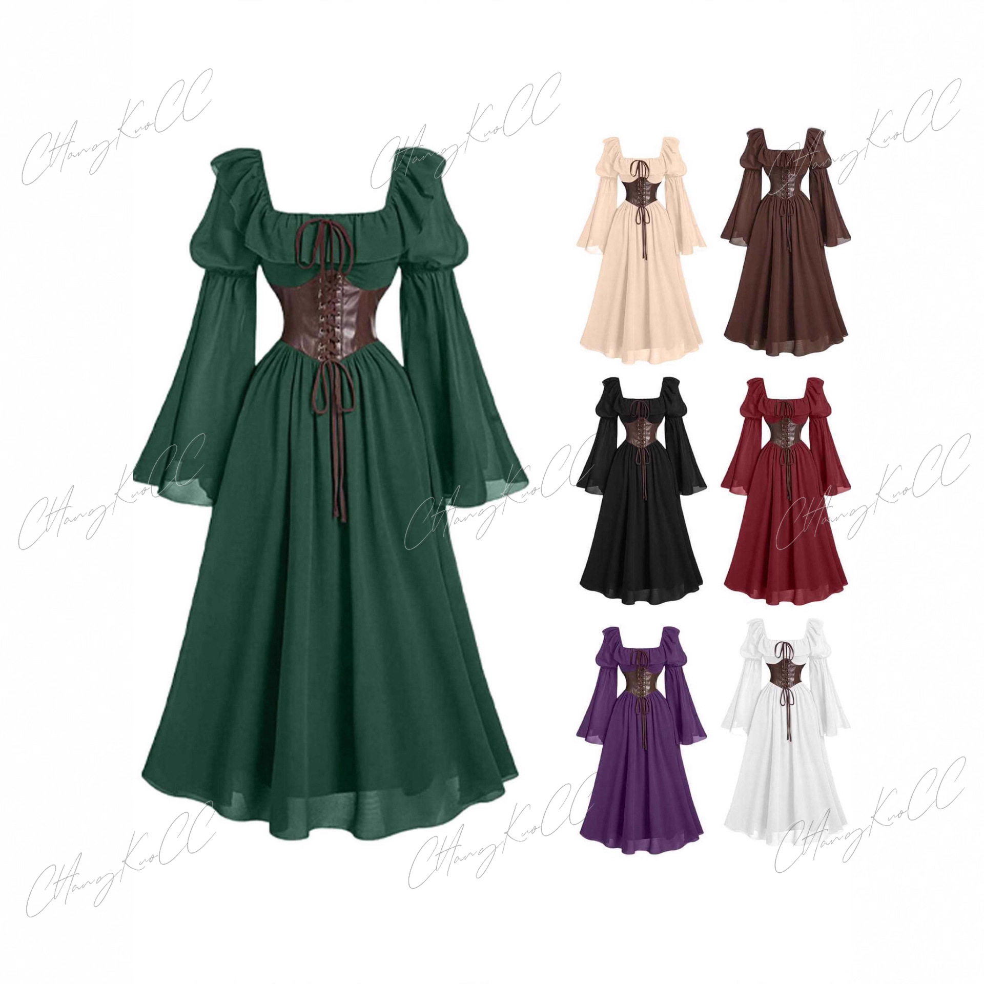 Women'S Fashion Renaissance Period - Renaissance Period Medieval New Long Sleeved