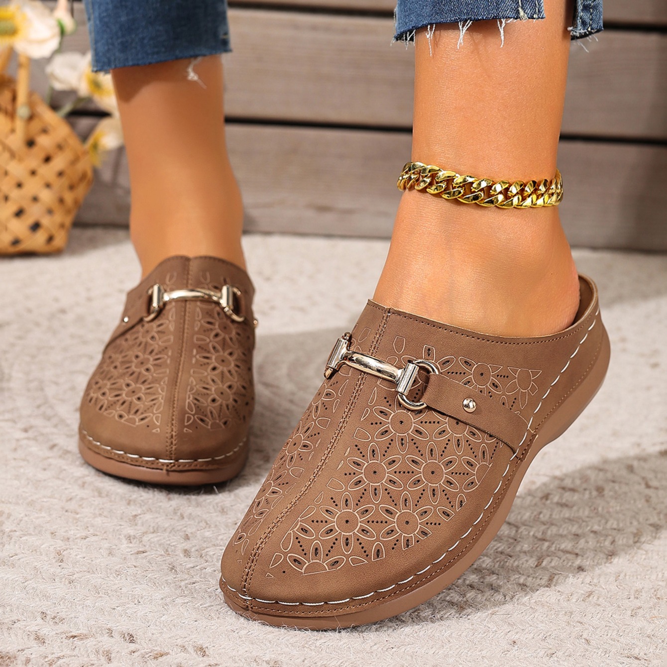 Women'S Fashion Middle Ages - Women Slippers Lightweight Fashion Half-support Slippers