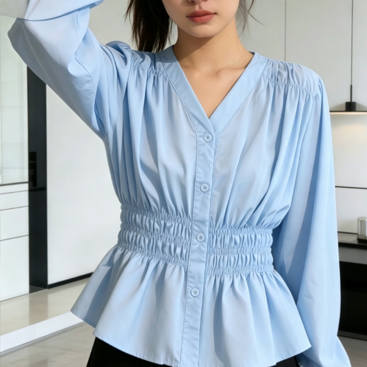 200 Pounds Plus Size Office La - đánh giá và giá Puff Sleeve Blouse