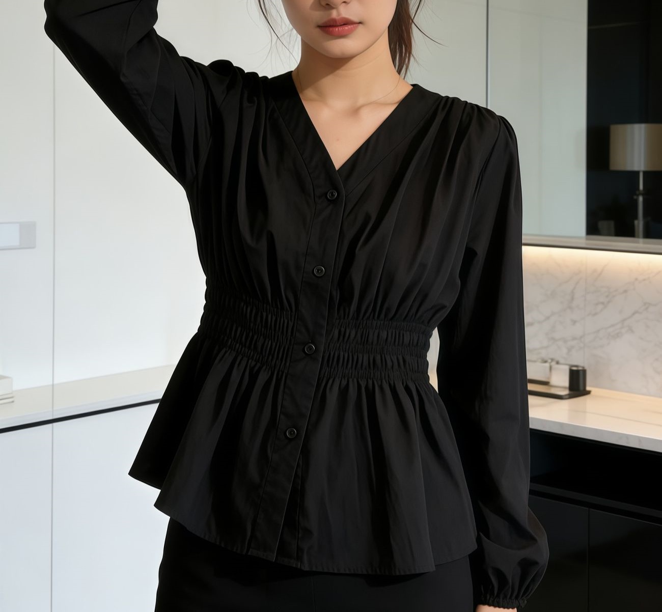 200 Pounds Plus Size Office La - đánh giá và giá Puff Sleeve Blouse