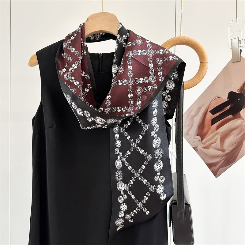Jewelry Print 100% Silk Neck H - đánh giá và giá Women'S Fashion Layering