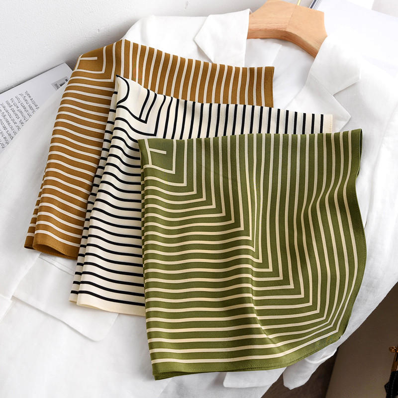 Stripe Print 100% Silk Neck He - đánh giá và giá Women'S Fashion Hats