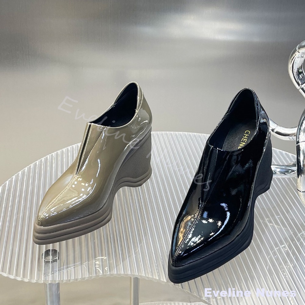 Patent Leather V Cut Pointed T - đánh giá và giá Women'S Fashion Layering