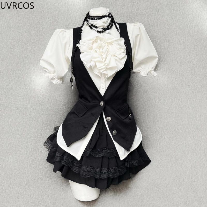 Y2k Aesthetic Lolita Style Swe - đánh giá và giá Puff Sleeve Blouse