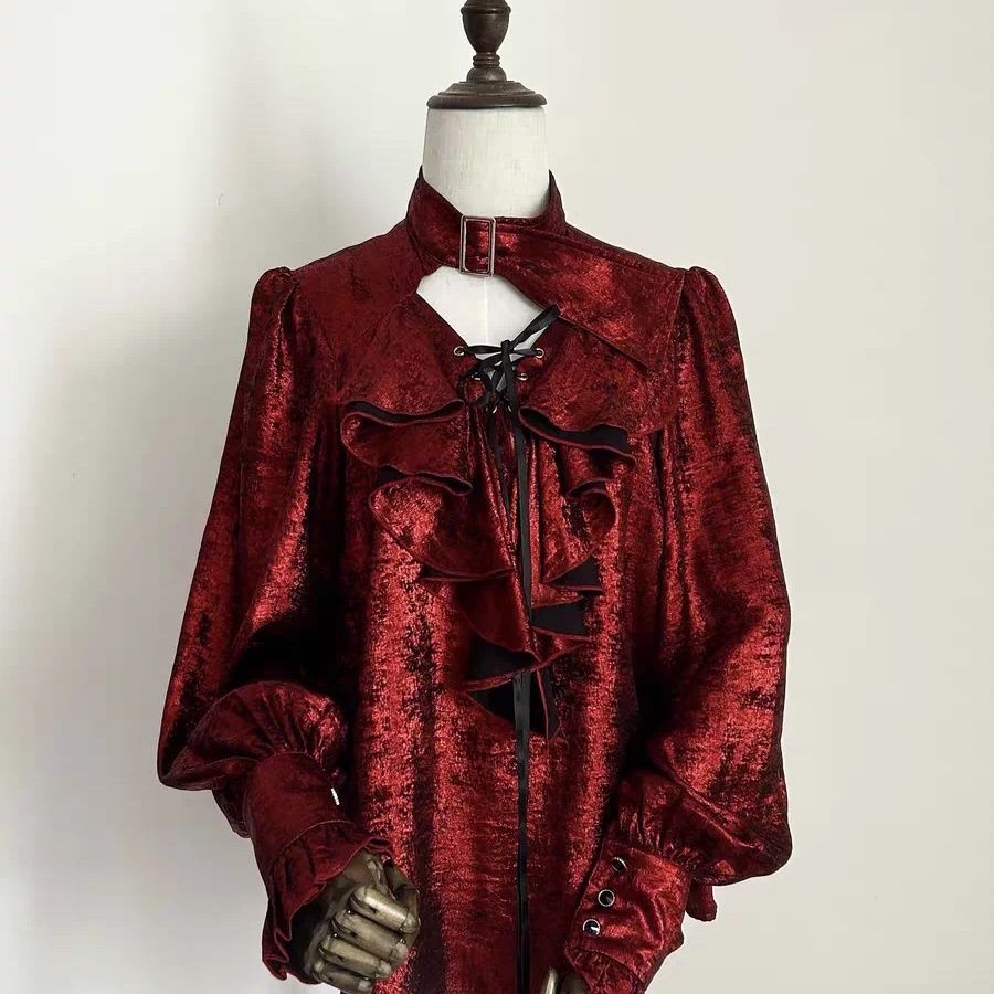 Japanese Sweet Cool Ruffle Tri - đánh giá và giá Puff Sleeve Blouse