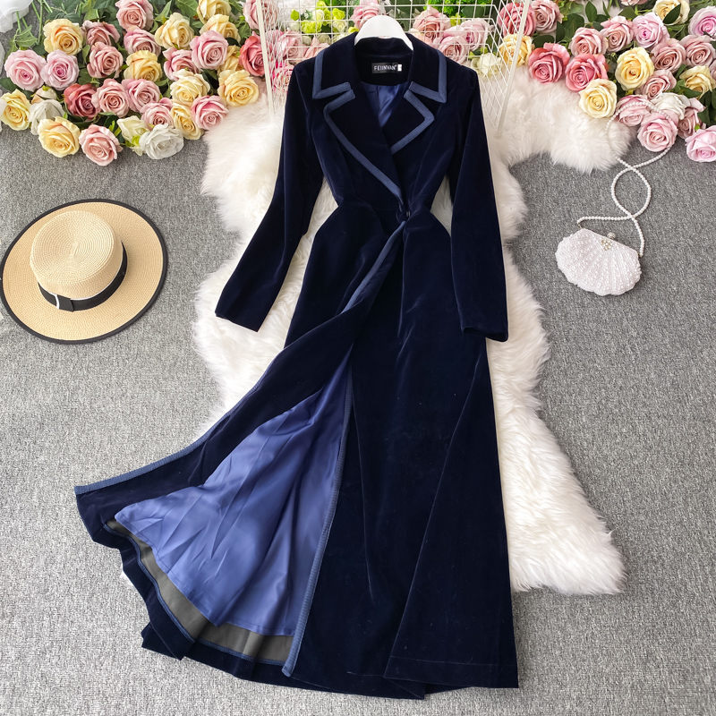 Mùa Thu Và Mùa Đông Nhung Đen  - đánh giá và giá Velvet Blazer Women