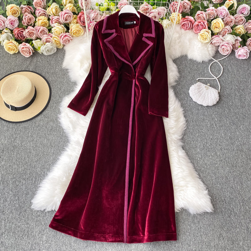 Mùa Thu Và Mùa Đông Nhung Đen  - đánh giá và giá Velvet Blazer Women