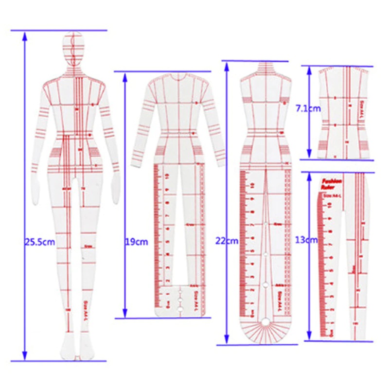 1 Set Women Fashion Drawing Ru - đánh giá và giá Women Fashion Figure Template