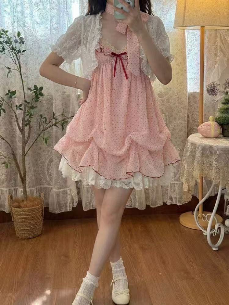 Japanese Fashion Sweet Cute 2  - đánh giá và giá Ruched Dress Mini