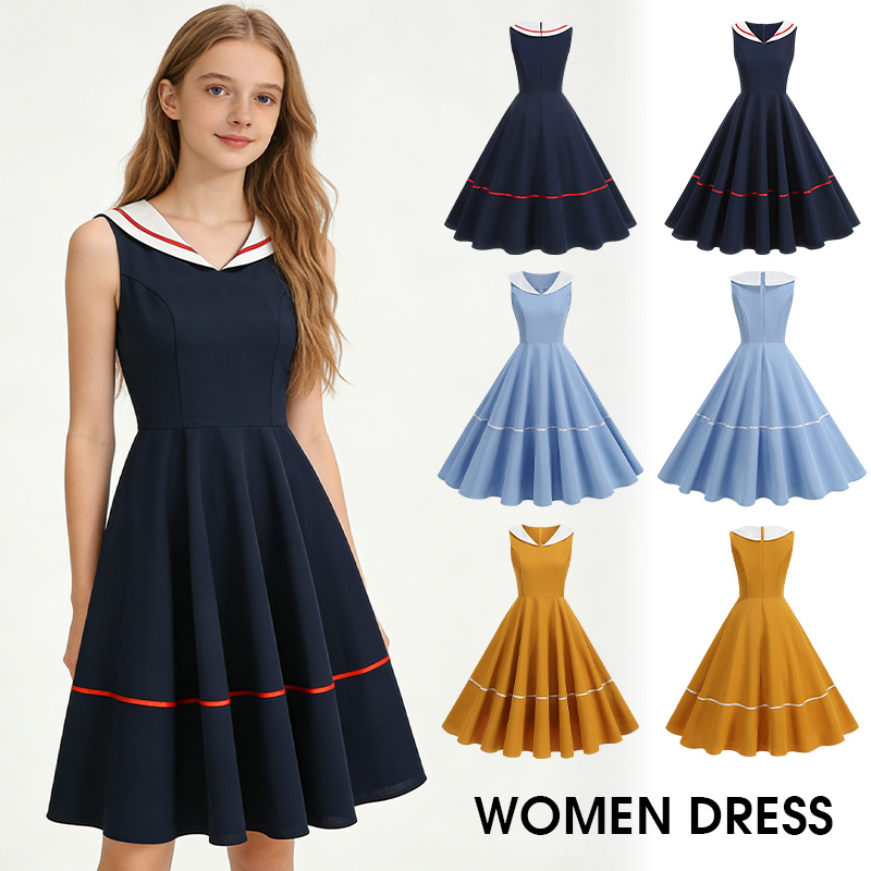50s 60s Vintage Navy Style Dr - đánh giá và giá Women'S Fashion Of The 60S