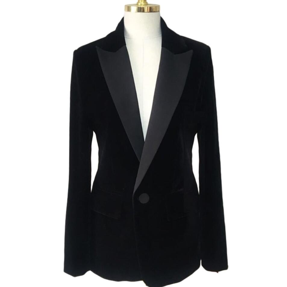 Phụ Nữ Nhung Cộc Tay Cho Nữ Áo - đánh giá và giá Velvet Blazer Women