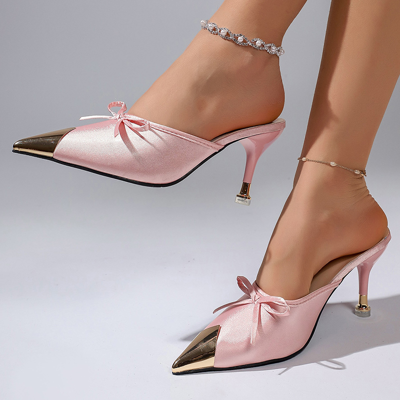 Bowtie Decor Pink High Heel Sa - đánh giá và giá Women Fashion Ideas