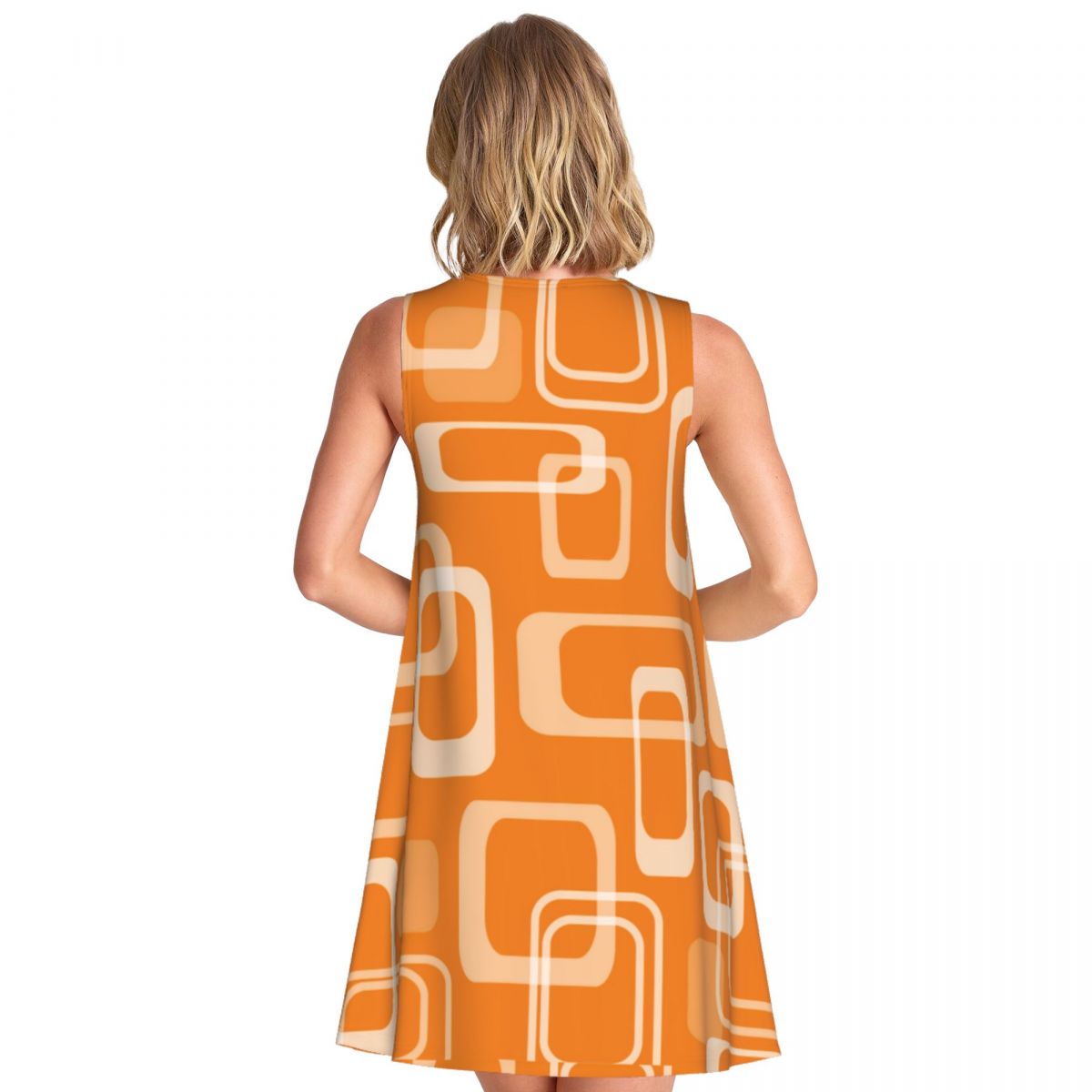 Orange Retro Mod Dress 60s Squ - đánh giá và giá Women'S Fashion Of The 60S
