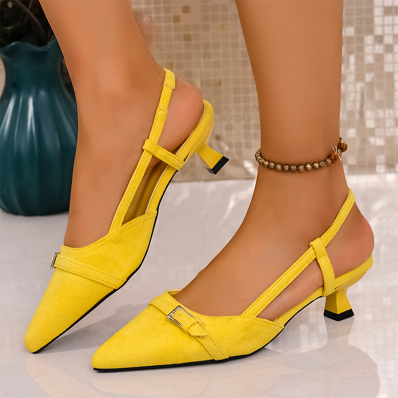Fashion Yellow High Heels Sand - đánh giá và giá Women'S Fashion Spring 2025