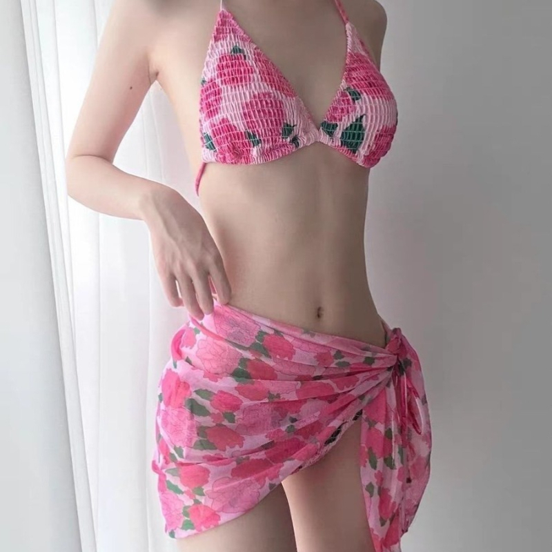 New Fashion Ribbed Floral Biki - đánh giá và giá Women'S Fashion Middle Ages