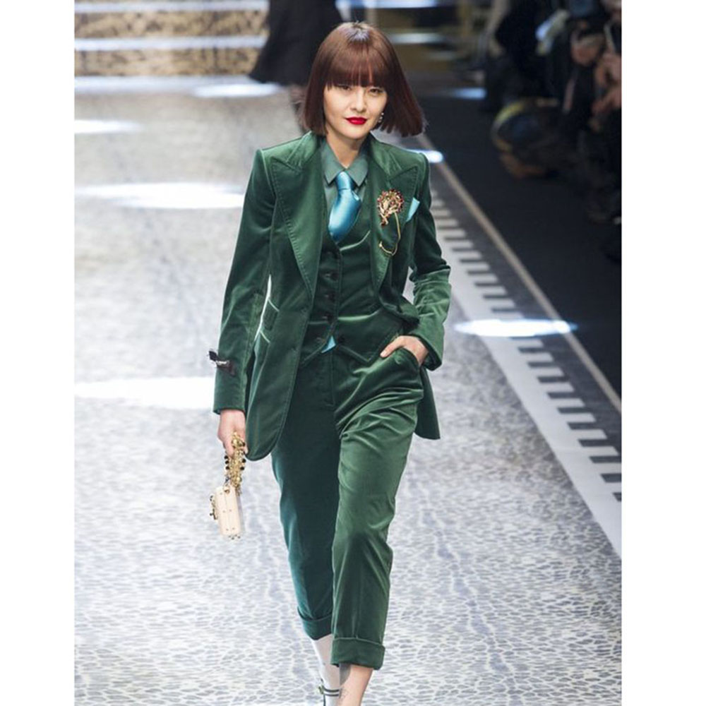 Luxury Green Velvet Winter Clo - đánh giá và giá Velvet Blazer Women