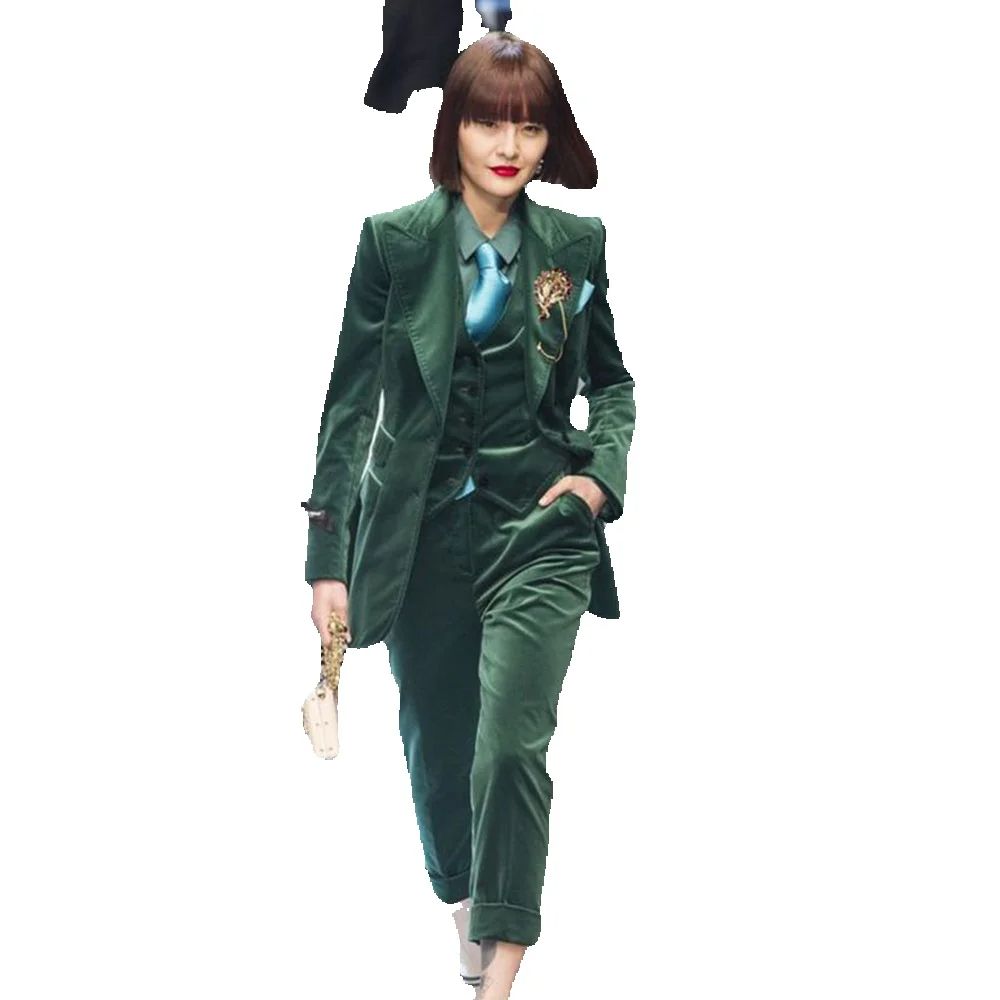 Luxury Green Velvet Winter Clo - đánh giá và giá Velvet Blazer Women