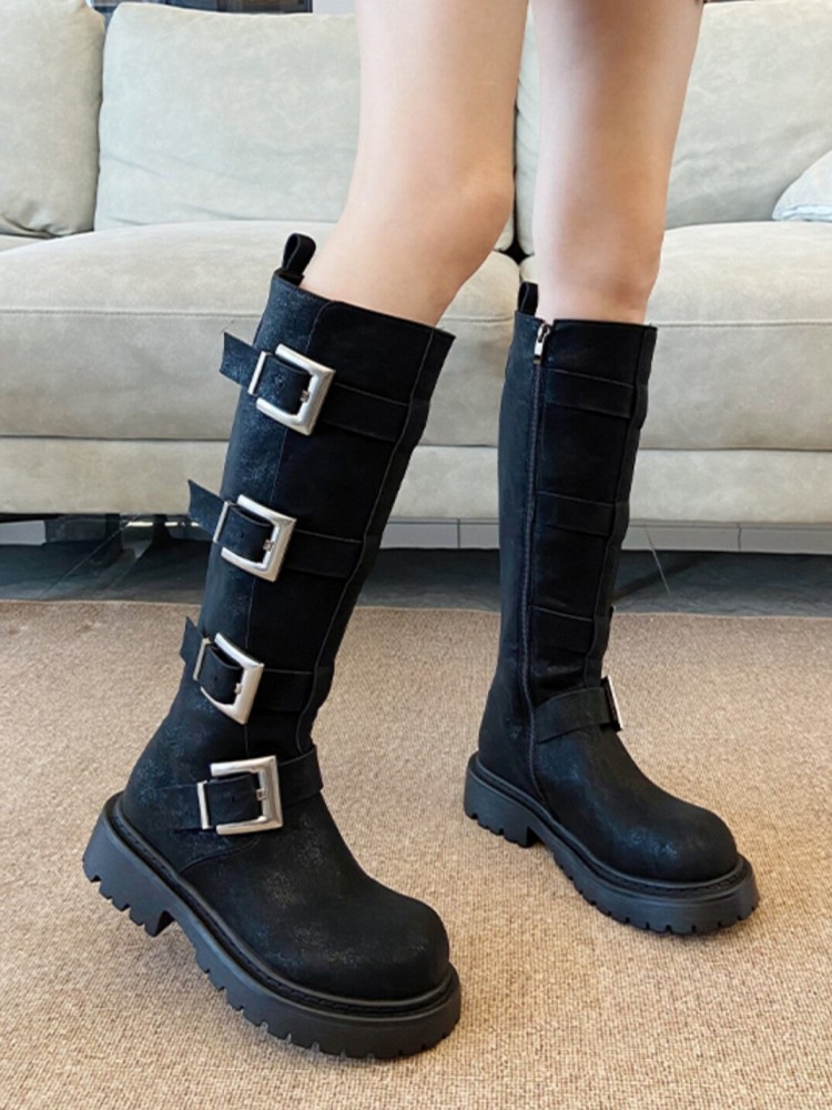 Fashion Women Multi Buckle Kne - đánh giá và giá Women'S Fashion Riding Boots