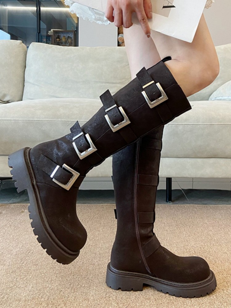 Fashion Women Multi Buckle Kne - đánh giá và giá Women'S Fashion Riding Boots