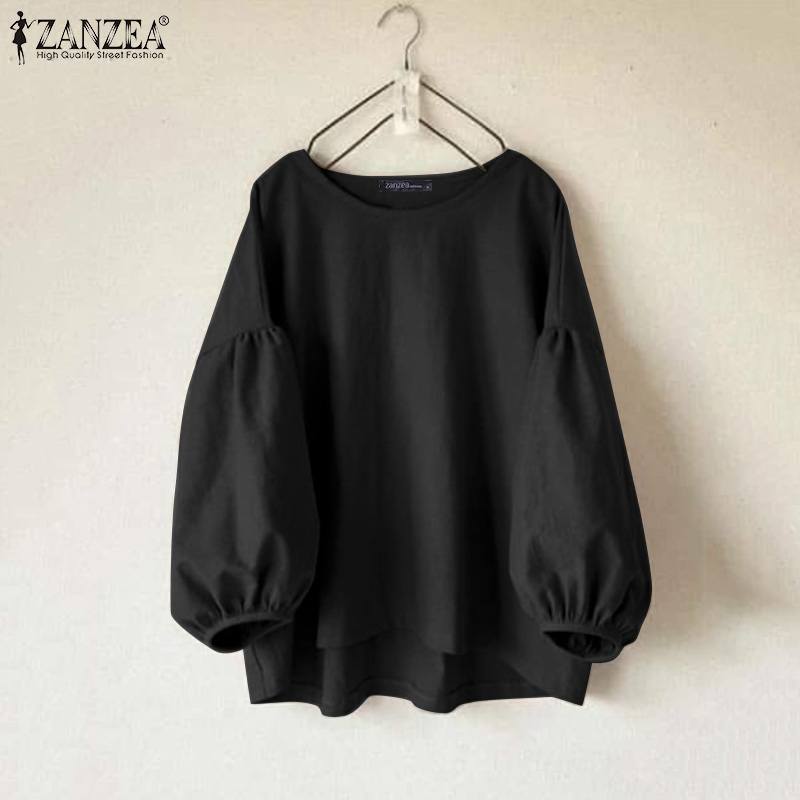 ZANZEA Plus Size Woman Casual  - đánh giá và giá Puff Sleeve Blouse