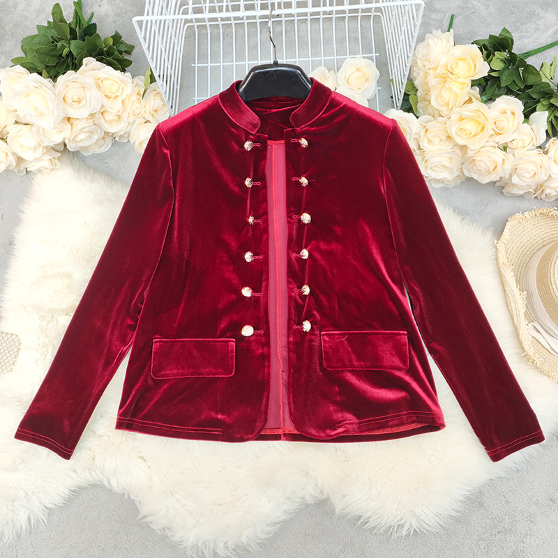 2025 Autumn and Winter New Wom - đánh giá và giá Velvet Blazer Women