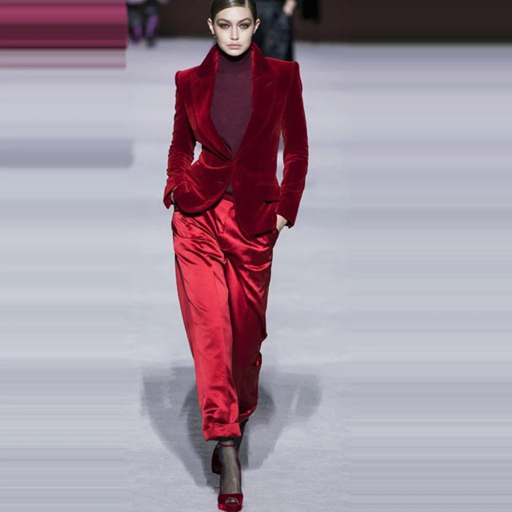 Phụ Nữ Quần Phù Hợp Với Rượu V - đánh giá và giá Velvet Blazer Women