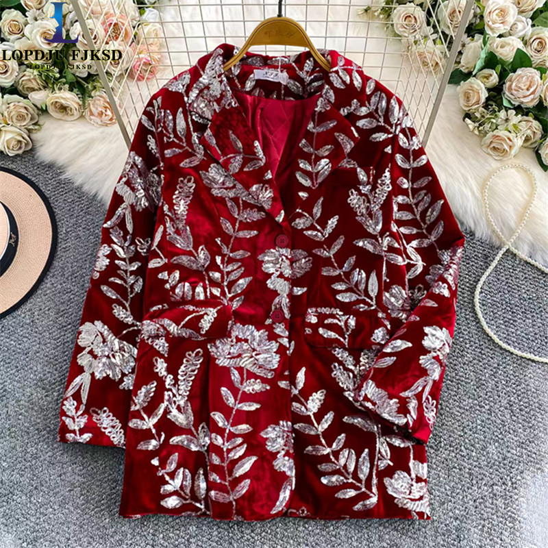 European Style Light Luxury He - đánh giá và giá Velvet Blazer Women